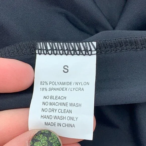 Black Swim Dress w/ Ruching at Sides - Picture 5 of 6